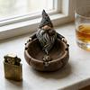 Vintage Gnome Ashtray Retro Dwarf Shape Ash Tray Desktop Resin Ash Holder for Home Office Outdoor Indoor Decor