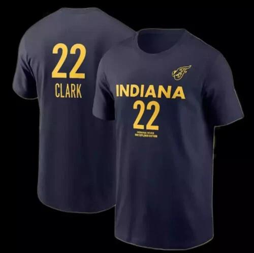 Футболка с именем и номером игрока Caitlin Clark #22 Indiana Fever 2026, все размеры S-5X