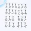 New Original Bead Alloy A-Z Letter Alphabet Crystal Pendant Charms Fit Bracelets & Bangles DIY Jewlelry Women