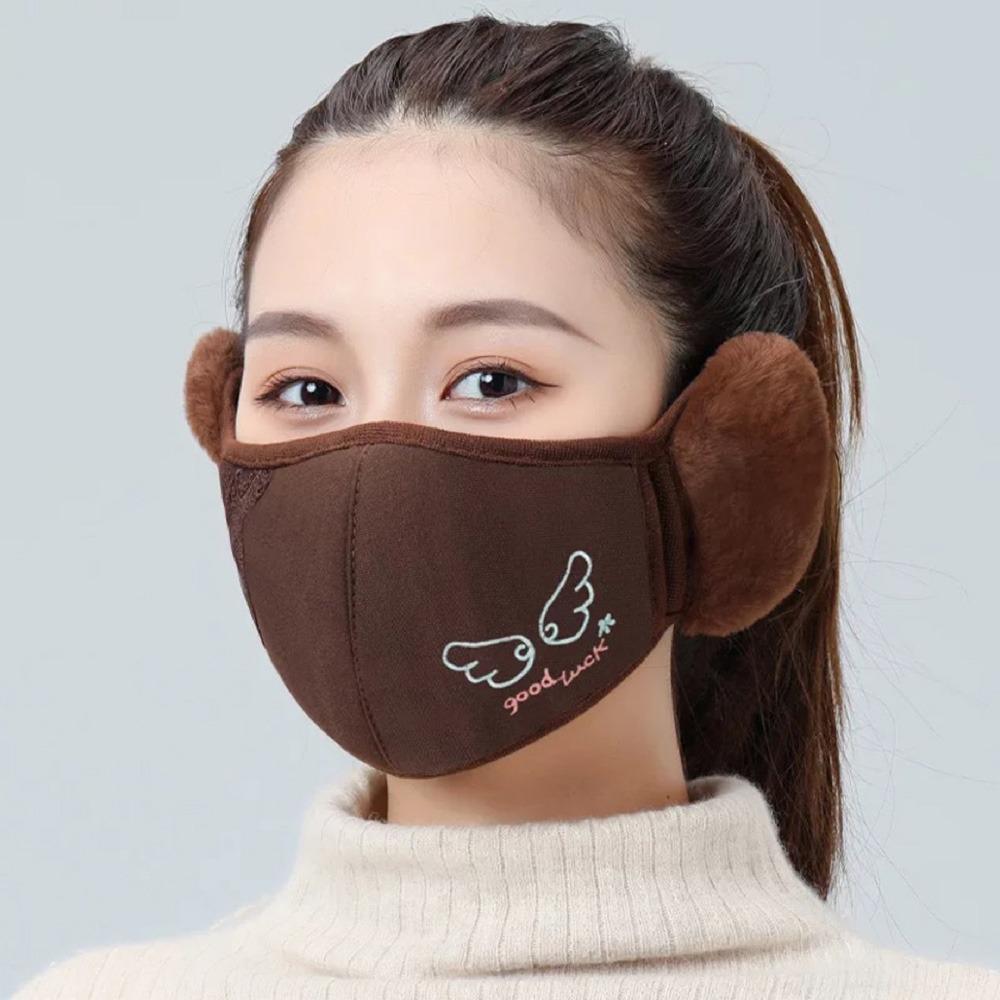 Thermal Earmuffs Mask Simple Windproof Dustproof Earflap Wrap Mask Ear Warmer Earflap Fleece Winter Mask
