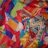 Colorful Geometric Cotton-Linen Scarf: Retro Ethnic Style Beach Shawl