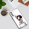 Cute Mafalda Cartoon Phone Case For Samsung S24, S25 22,30,,Note20,Ultra,Lite,Ultra,5G,Plus,FE Black Cover