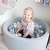 KiddyMoon 90x30cm/200 Balls Balls 7cm / 2.75in Baby Foam Ball Pit Certified Made In Eu, Light Grey:white/grey