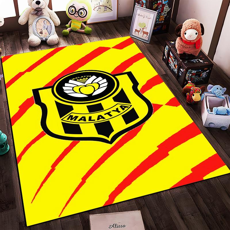 Malatya Sports Team Logo Design Rug Non-slip rug suitable for living room and bedroom sofas.