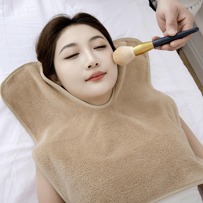 1PC U-Shaped Facial Towels for Estheticians Massage Split Design Salon Towel Quick Dry Absorbent Spa Washable Head Towel