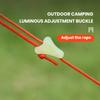 10 шт., светящиеся пряжки для ветровой веревки для кемпинга, светящиеся в темноте пластиковые треугольные пряжки, регулятор веревки для палатки, безопасная пряжка, аксессуары для уличной палатки