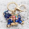 Genuine Rhinestone Elephant Keychain Fashion Drop Design Shiny Accessory for Women Car Key Holder Bag Ornament Elegant Appearance