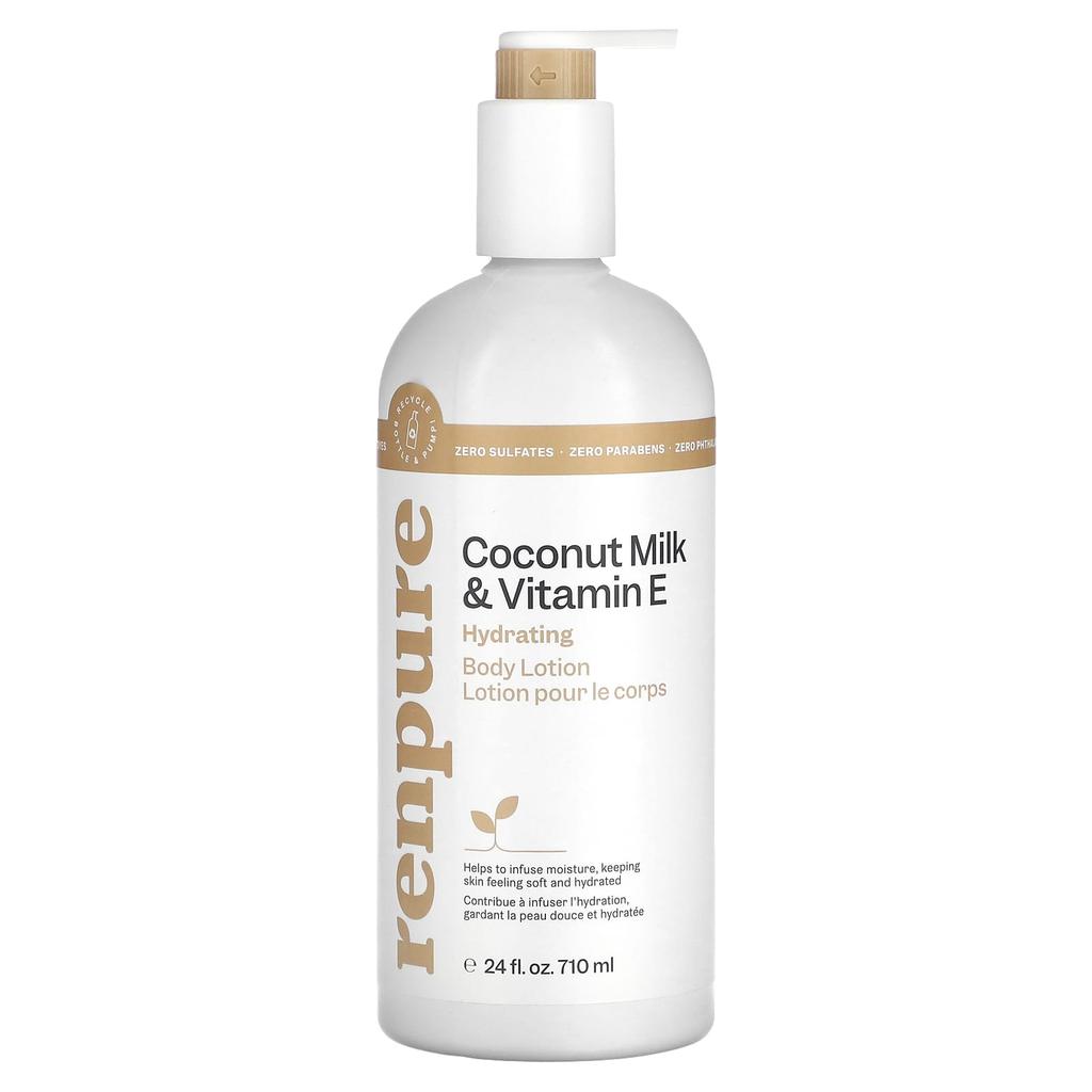 Renpure, Hydrating Body Lotion, Coconut Milk and Vitamin E, 24 fl oz (710 ml)