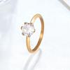 Elegant 14K Gold Crown Zircon Diamond Ring for Women