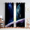 Шторы на тему звездного неба, планета Метеор, космическое пространство, комплект из двух частей, шторы для спальни, гостиной