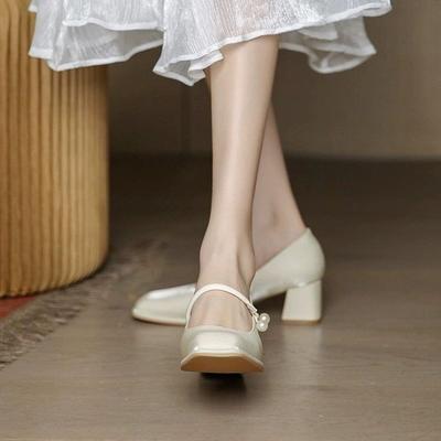 Свадебная обувь туфли для невесты новые Мэри Джейн свадебные свадебное платье туфли для подружек невесты толстый каблук не устают ноги высокие каблуки женские