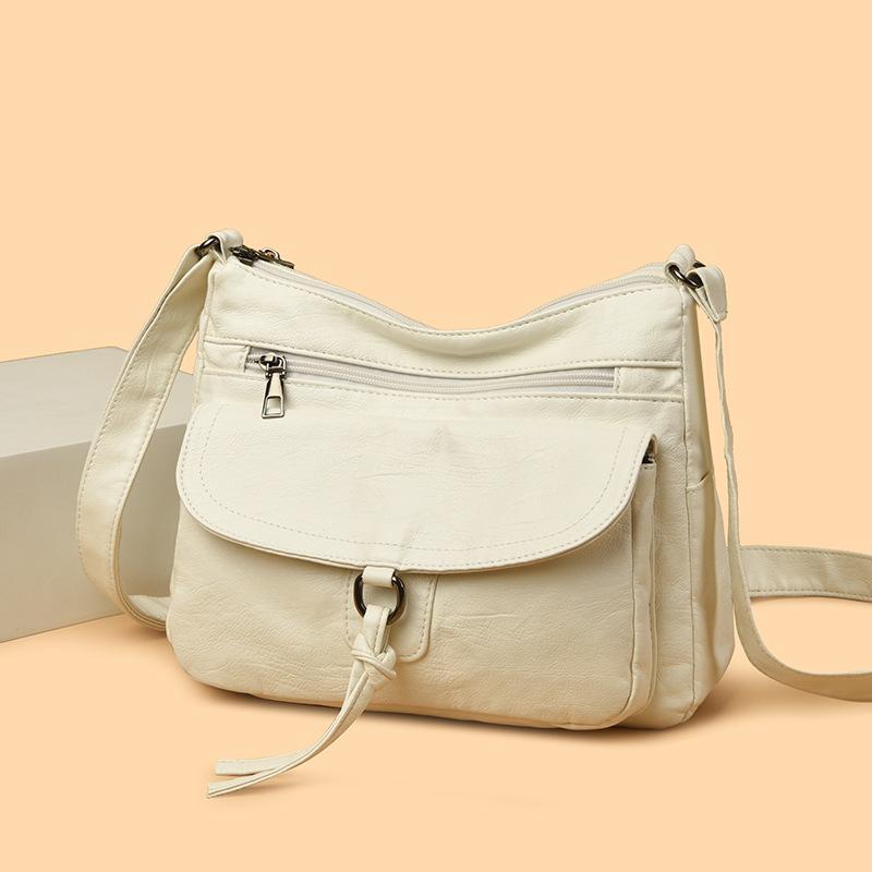 Женская сумка Многокарманная стильная и простая наплечная сумка Повседневная легкая текстура Большая вместимость сумка-мессенджер женская