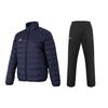 Solid Color Casual Stand Collar Quilted Down Jacket Quick Dry Drawstring Pants Sports Suit Men Suit 23600804-409+21500737-001