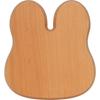 Children's Wooden Dish, Kids/Baby Plate, Divided Plate, Lunch Plate, Approx. 20 x 22 x 2 cm, Beech Wood with Rabbit Design, Natural Wood, V-112