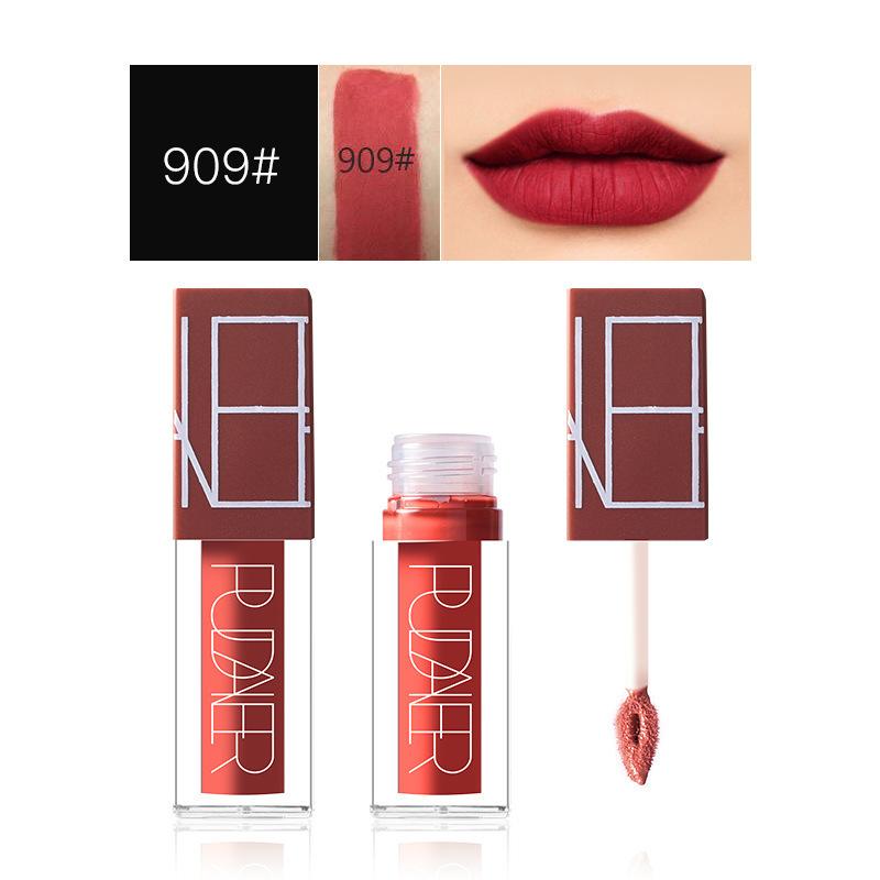 Pudaier Lip Gloss Nude Makeup Matte Matte Velvet Liquid Lipstick с антипригарным покрытием, пятицветная глазурь для губ