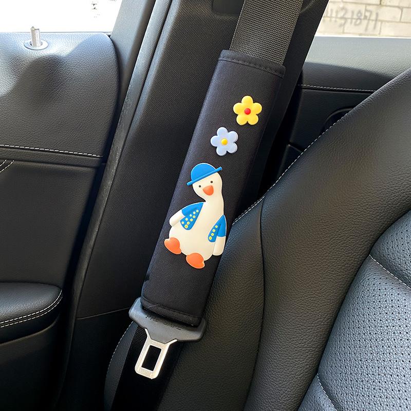 1Pcs Car Seat Belt Shoulder Cover Extended Cute Cartoon Car Safety Belt Protective Cover Car Interior Decoration