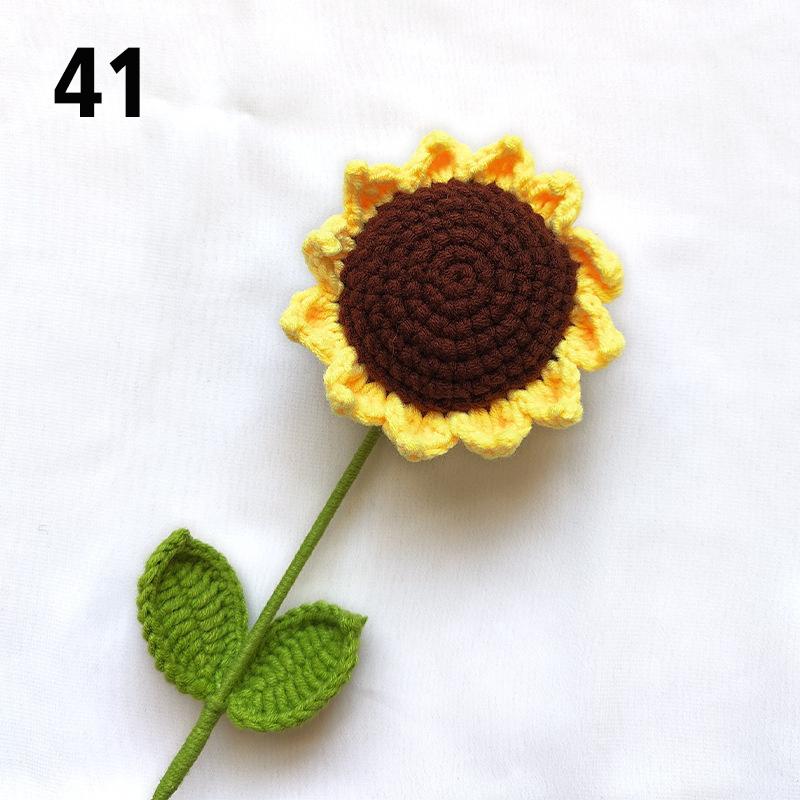 Подарок на День Учителя Подсолнух Вязаный Цветок Вязаный Цветок Ручной Работы Букет Домашний