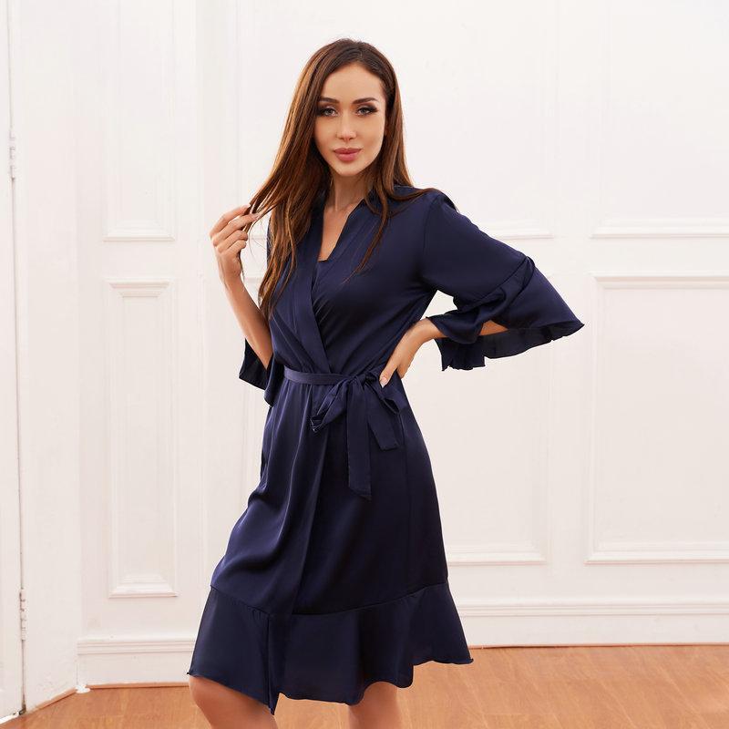 Персонализированный халат с оборками для невесты, свадебный халат с надписью, подарок для подружки невесты, короткий халат для невесты, одежда для отдыха