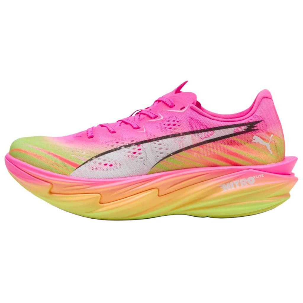 Puma Женские кроссовки Deviate Nitro Elite 4 Poison Pink Yellow Alert Bright Aqua Sun-Stream------Характеристики 313606-01