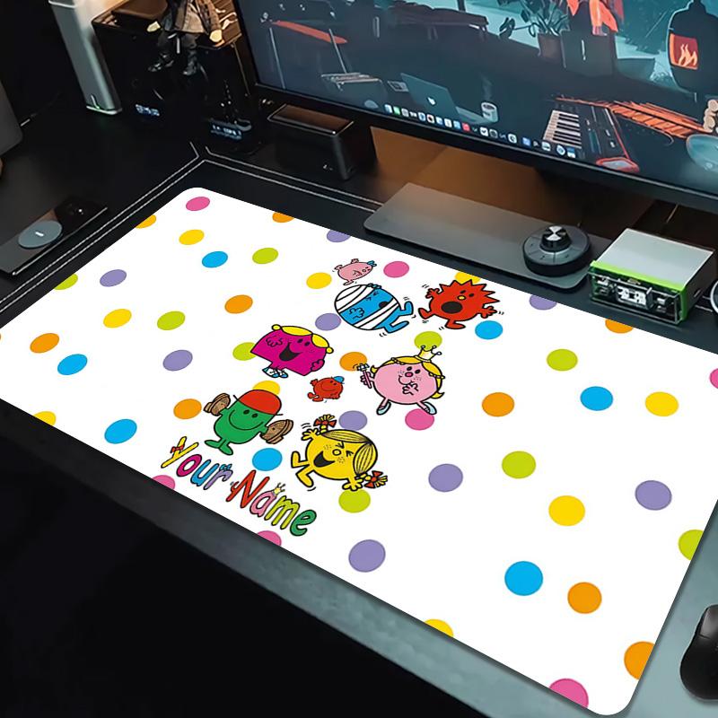 Mr Custom Name Large Size Mouse Pad Large Gaming Table Cushion Non-slip Laptop Tablet Big Mousepad XXL Mat Mini PC Playmat With Lock edge
