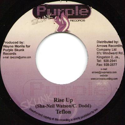 7-дюймовая пластинка ТЕФЛОН - Rise Up NONE Purple Skunk Re Ямайский Регги, Ска и Даб Б/У