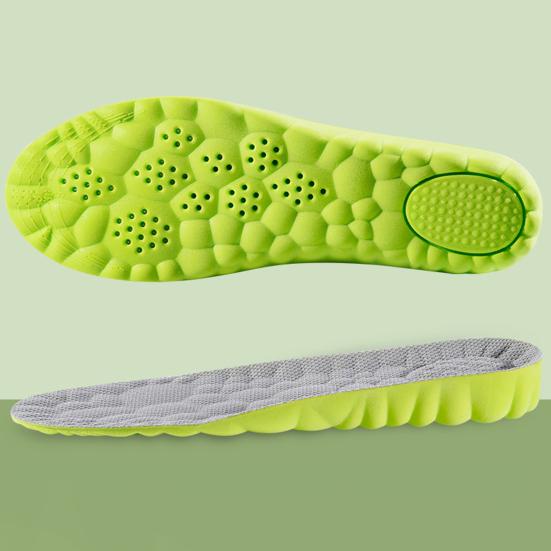 Yousheng 1 Pair Breathable Insoles Moisture-Absorbing Shock Absorbing U-Heel Support Sports Shoes Inserts Comfortable Walking Shoe Insoles