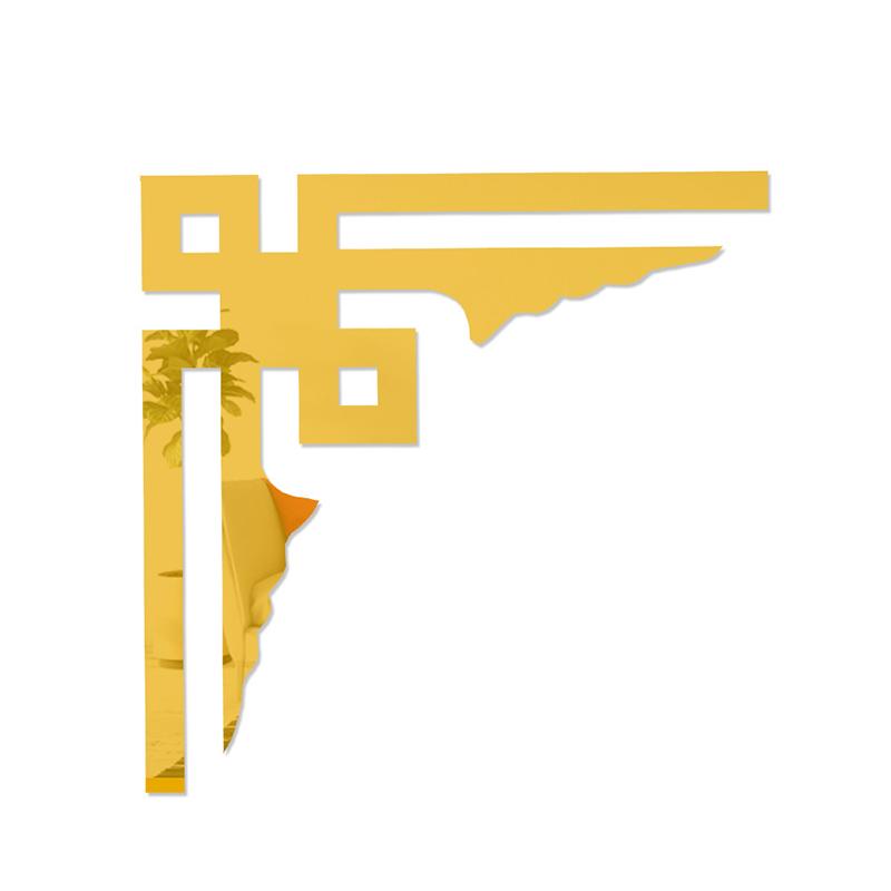 4 шт., украшение комнаты, современные настенные наклейки, угловые наклейки, акриловая линия талии, настенный декор, 3D зеркальная наклейка «сделай сам»