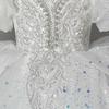 2025 Baby Girl Princess Dress Sequin Party Dresses for Children Puff Sleeves Clothing Classy Flower Girls Costume for Wedding