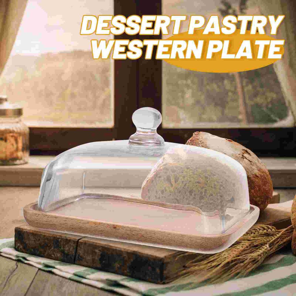 Западная тарелка для торта с крышкой-держателем, подставка для купола, стеклянные купола для выставочной стойки