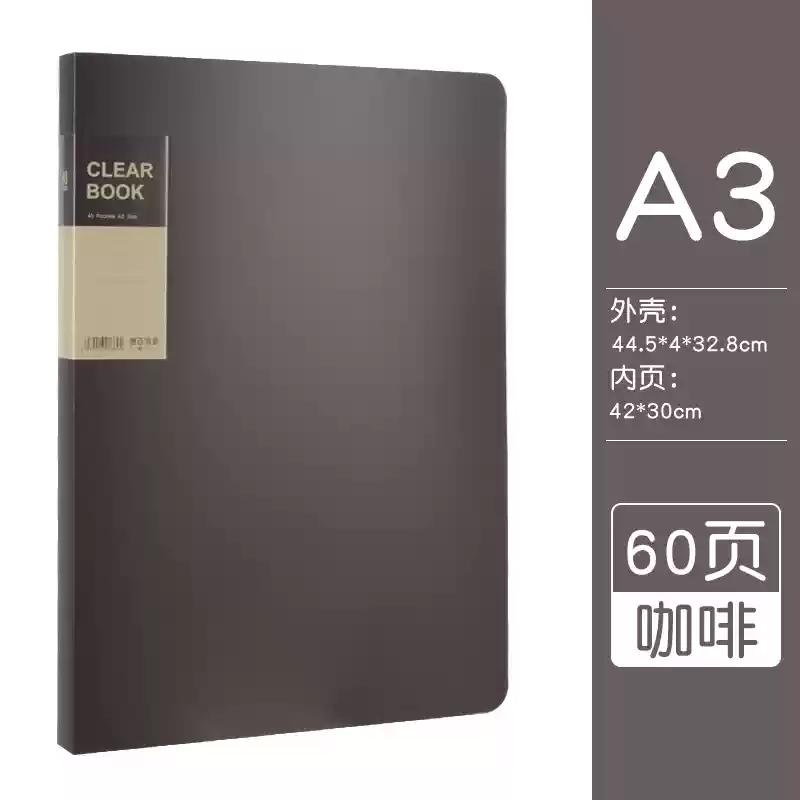 File Folder A3 20/30/40/60 Pocket Picture Album Document Bag 8k Folder Art Work Collection Organizer Office Student Supplies