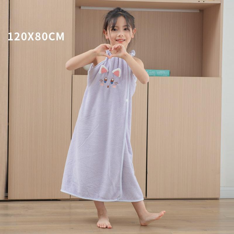 Новое детское носимое банное полотенце, юбка для душа на подтяжках, впитывающая флисовая юбка для душа из кораллового флиса, которая не легко линяет