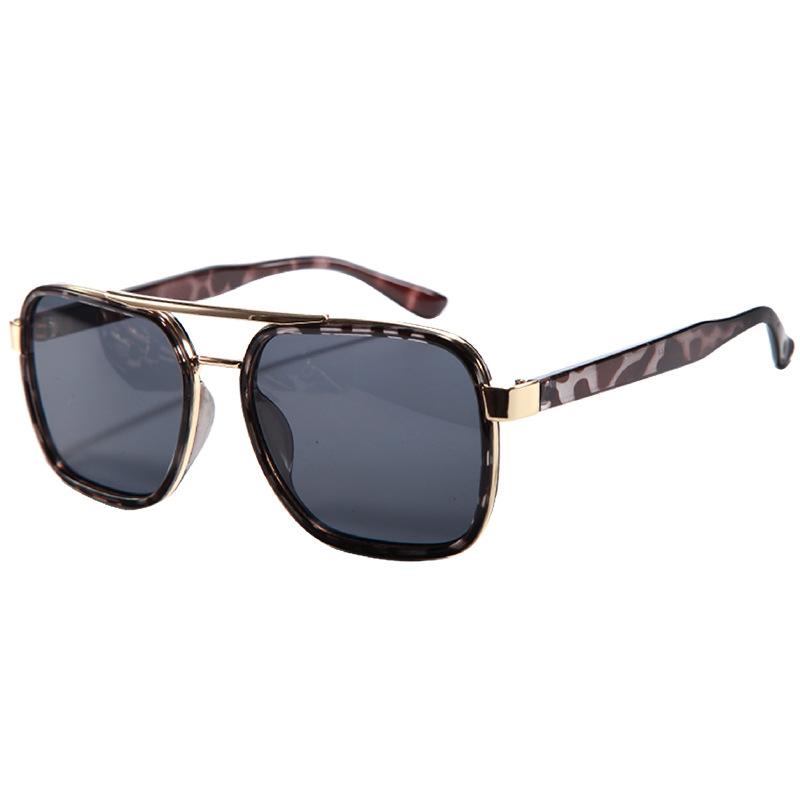 Новые высококлассные модные солнцезащитные очки с квадратной оправой и двойной перекладиной для мужчин и женщин, устойчивые к УФ-излучению, универсальные солнцезащитные очки M5240