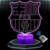 Lampe De Chevet 3D LED - FC Barcelone - Multicolore - Tactile - Rechargeable USB - Décorative