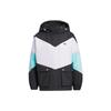 Originals Clover Color Block Down Puffer Hoodie With Logo Print Women Outerwear Black HS9519
