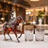 Durable Glass Whiskey Container Decanter, Horse Shape, High Borosilicate Wine Bottle, Gift for Men Preserves Aroma And Flavor Container, Lovers