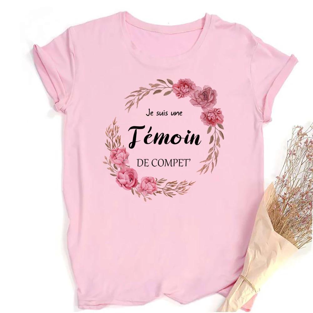 Футболка с цветочным принтом Temoin, футболка для девичника, одежда для свидетелей на свадьбе, топ для подружек невесты, свадебный наряд, футболка