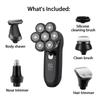 Electric Shaver Men's Body Hair Back Hair Trimmer 6 In 1 Multi-functional Beard Knife Hair Clipper Bald Head Machine