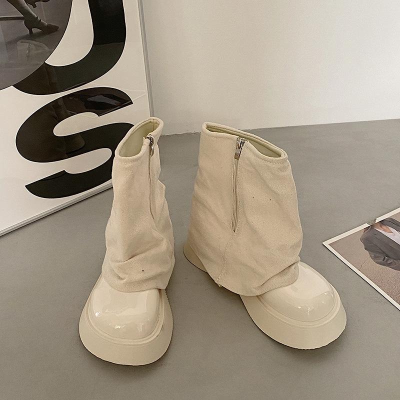 Простые нишевые взрывные британские ботинки Martin на толстой подошве женские летние 2025 новые нишевые супер пожарные короткие ботинки в стиле вестерн