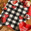 Buffalo Plaid Table Mats Hearts Gnomes Love Valentine's Day Placemats Anniversary Wedding Holiday for Party Kitchen Dining Decoration