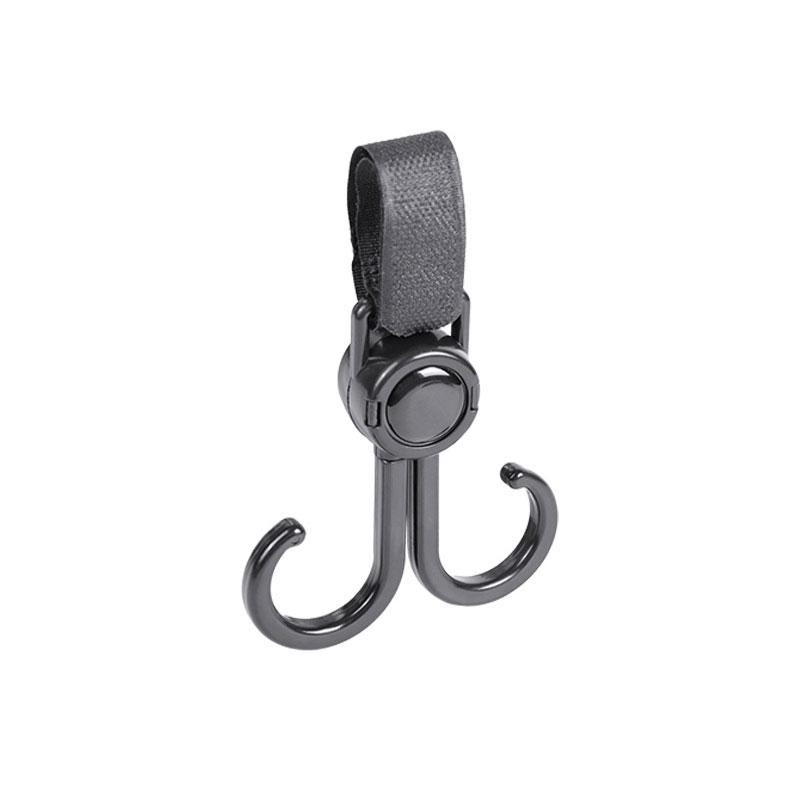 Multifunctional Portable Hook General Hook For Handlebar Baby Stroller Hanger Magic Tape Double Hook Cart Hanging Bag Hook