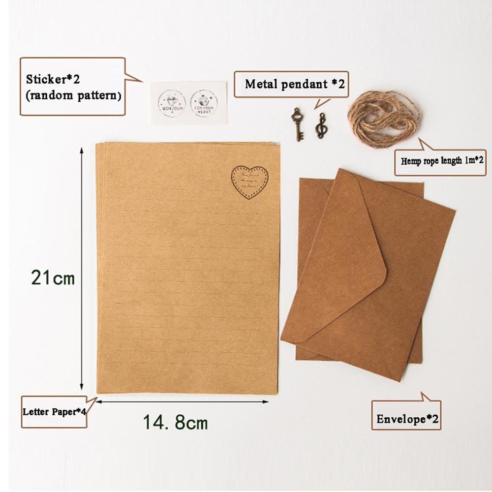 European Style Mailers Set Envelopes Letter Paper Writing Paper Letter Pad Kraft Paper Envelope