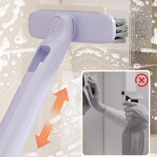 Щетка для чистки с функцией распыления V-образная щетина вращающаяся на 360 градусов головка щетки 3-в-1 дизайн спрей-скребок