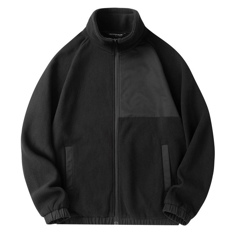 Autumn and Winter New Fleece Jacket Lamb Fleece Fleece Thickened Cardigan Sweater Outdoor Fleece Double-sided Fleece Jacket Men