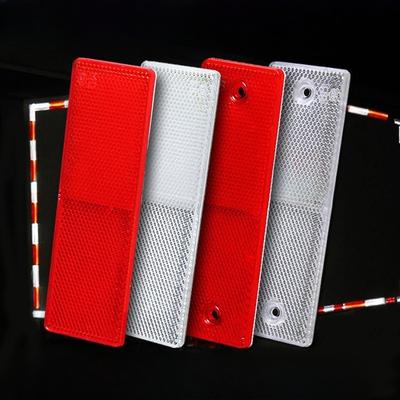Красно-белые предупреждающие знаки для грузовика, светоотражающие наклейки против столкновений, пластиковые автомобильные светоотражатели, ночные светоотражающие наклейки