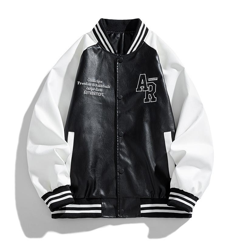 Весенне-осенняя куртка из искусственной кожи, мужская модная куртка из американской кожи свободного покроя в стиле пары