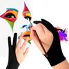 Anti-Scratch Black Blue Grey Pink Two Finger Glove Tablet Drawing Glove Art Supplies Painting Glove