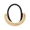 Metal Ponytail Holder Hair Cuff Punk Golden Silver Color Alloy Half Circle Elastic Hair Tie Metal Ring Hair Band Wrap Women Girls Hair Accessories