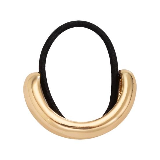 Metal Ponytail Holder Hair Cuff Punk Golden Silver Color Alloy Half Circle Elastic Hair Tie Metal Ring Hair Band Wrap Women Girls Hair Accessories