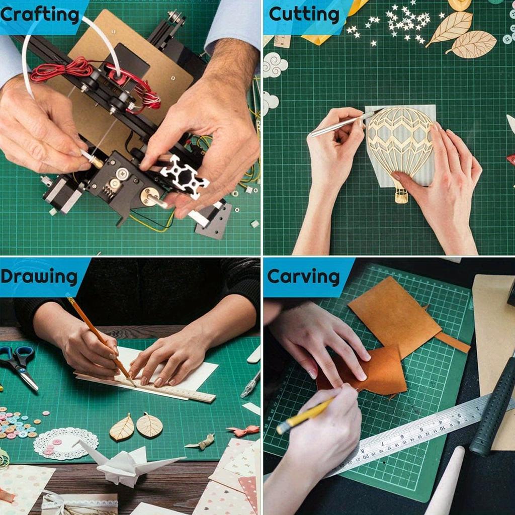 1pc Precision A3 Rotary Cutting Mat for Exam Clay Projects, Sewing & Crafts - Durable PP Material with Measurement Markings & Rotating Mechanism