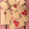 Anniversary Kraft Paper Birthday Greeting Love Heart Invitation Card Love Decoration Valentines Day